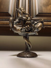 Antique Bronze Burmese Buddha Statue Home Decor Sculpture Art Collection