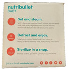 Nutribullet Baby Turbo Steamer - Steam Defrost Sterilize - Baby Food System Nib
