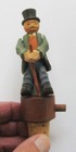 Anri Vintage Wood Cork Mechanical Bottle Stopper   Carved From Collection  9