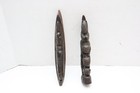 Lot 2 Papua New Guinea Massim Wood Life   Death Carving Figure Statue Totem Pole