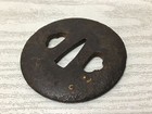 Y2733 Tsuba Round Sword Guarud Inlay Japan Samurai Katana Antique Koshirae Edo