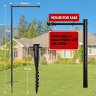 For Outdoor Banner Sign Post Display 100  H Portable Sturdy Pole Holder W anchor