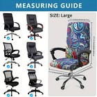Elastic Computer Office Chair Cover  Modern Minimalist Style Printed Chair Cover