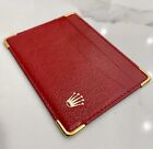 Original Vintage Rolex Red Leather Wallet 80-90s Booklet Manual   Papers Holder