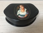 Vintage Russian Fedoskino Hand Painted Lacquer Box Portrait Of Lopukhina