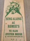 Vtg 20s Singalong Romies Ye Olde Oyster House Danvers Ma Lyric Sheet Nautical