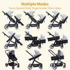 Double Stroller Track Tandem Stroller For Infant And Toddler Foldable Pushchair