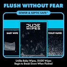 Dude Wipes Unscented Adult Flushable Wet Wipes  Sensitive Skin  288 Count