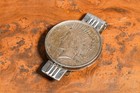 Novelty Mounted Antique Sterling Silver 1924 Peace Dollar Coin Money Cash Clip