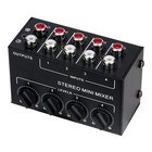 Mini 4 Channel Stereo Audio Mixer Sound Mixing Console Rca Inputs For Karaoke Q9