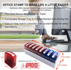 Self Inking Office Stamp Set For Approved Paid Completed Copy Faxed 