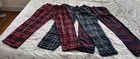 Set Of 3 Pants Hanes Men s Plaid Flannel Pajama Pants Red Blue Green Holiday M