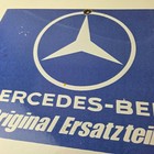 Vintage Mercedes Benz Sign - Porcelain Auto Shop Garage Gas Pump Plate Sign