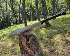 Custom Handmade Carbon Steel Survival Machete Sword  Hunting Sword Camping Sword