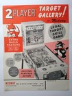 Target Gallery Baseball Pinball Machine Promo Art Original 1962 Pitch And Bat