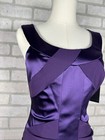 Women   s Formal Dress Size 2 Nicole Miller Collection Purple Ruffled Sheath -nwt