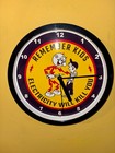 Reddy Kilowatt Kills Electrician Sparky Power Company Man Cave Clock Sign