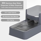 Stainless Steel Cat Feeder   Water Dispenser Gravity Waterer   Food Feeder Set