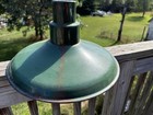 Vintage Benjamin Green 14 5 Inch Dia  Porcelain Enamel Barn Light
