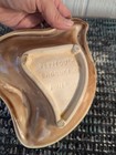 Vintage Mid-century Mcm Atomic Drip Glaze Ceramic Ashtray Brown Turquoise Usa