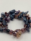 Multicolored Acrylic Beaded 4 Strand Bracelet    