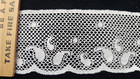 Vintage antique  White  Cotton Leavers Lace  4   Yards