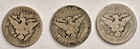 3 - Barber Half Dollars  1 50 Face Value Fv No Duplicates  1907 P D O Mint Marks