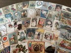 Nice  Lot Of 60 mixed  Antique Vintage Holidays Greetings Postcards santa j175