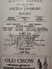 Playbill January 1968 Angela Landsbury As Mame Autographed 