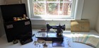 Vintage Singer Featherweight 221 Sewing Machine   Case 1949 Accessories Extras