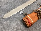 Vintage Aguila No  66 Machete Knife With Leather Fringe Sheath