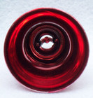 Vintage Glossy Red Plastic Christmas Bell Ornament Mid Century