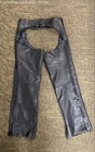 Unik Ultra Men s Black Leather Flame Embossed Motorcycle Riding Chaps Size M