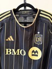 Adidas Lafc Men   s 2025 Home Jersey L Player Issue  Authentic  33 Long