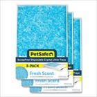 Petsafe Scoopfree Complete Disposable Crystal Cat Litter Tray  3-pack  Blue