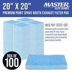 Spray Booth Paint Arresstor Filter Panel 20  X 20   Box Of 100 - Auto Car
