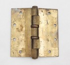 Vintage 5 X 5 Brass Plated Steel Ball Bearing Butt Door Hinge