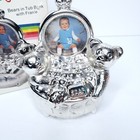 Vintage Oneida Love Lasts Bears In Tub Coin Bank Picture Frame Silverplate 