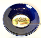 West Baden  Indiana Antique Springs Hotel Souvenir Cobalt China Blue Dish Plate