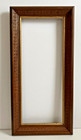 50 60s Vtg 6x15 Ornate Carved Deep Wood Picture Frame Gold Border 8 5x17 5 Outer
