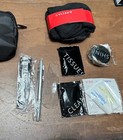 Tumi For Delta Black Amenity Kit Small Zippered Soft Travel Case Toiletry -lot J