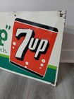 C 1960s Original Vintage Fresh Up With 7 Up Sign Metal Embossed Bubbles Coke 