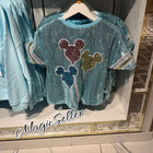 Sequined Mickey Mouse Balloons 28 Walt Disney World T Shirt Size L New