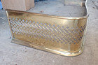 Vintage Beautiful Pierced Brass Fireplace Fender - 55  Long X 15  Deep X 7  Tall