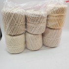 Mixed Lot Crochet Needlecraft Thread Yarn Used White tan cream Spools