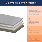 Ironing Board Cover And Pad Extra Thick Heavy Duty Padded 4 Layers  Silver Coate