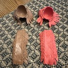 Vintage Marx Johnny West Chief Cherokee Indian  Full Headdress Red   Brown  2