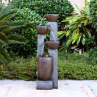 Courtyard Water Fountain Resin Waterfall Indoor outdoor Decor With Led