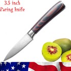 3 5  Paring Knife Japanese Damascus Stainless Steel Professional Kitchen Knives