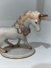 Franklin Mint Unicorn Treasury Of Unicorns Vintage 1991 Figurine Bisque Pastel